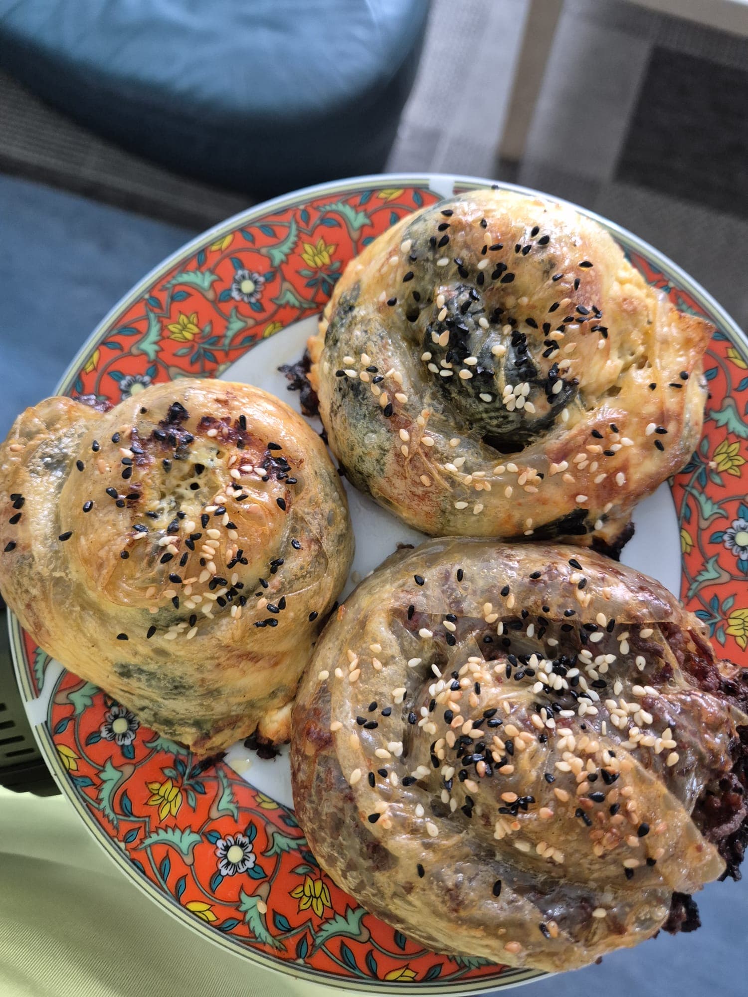 Crispy rice paper börek pieces on a plate